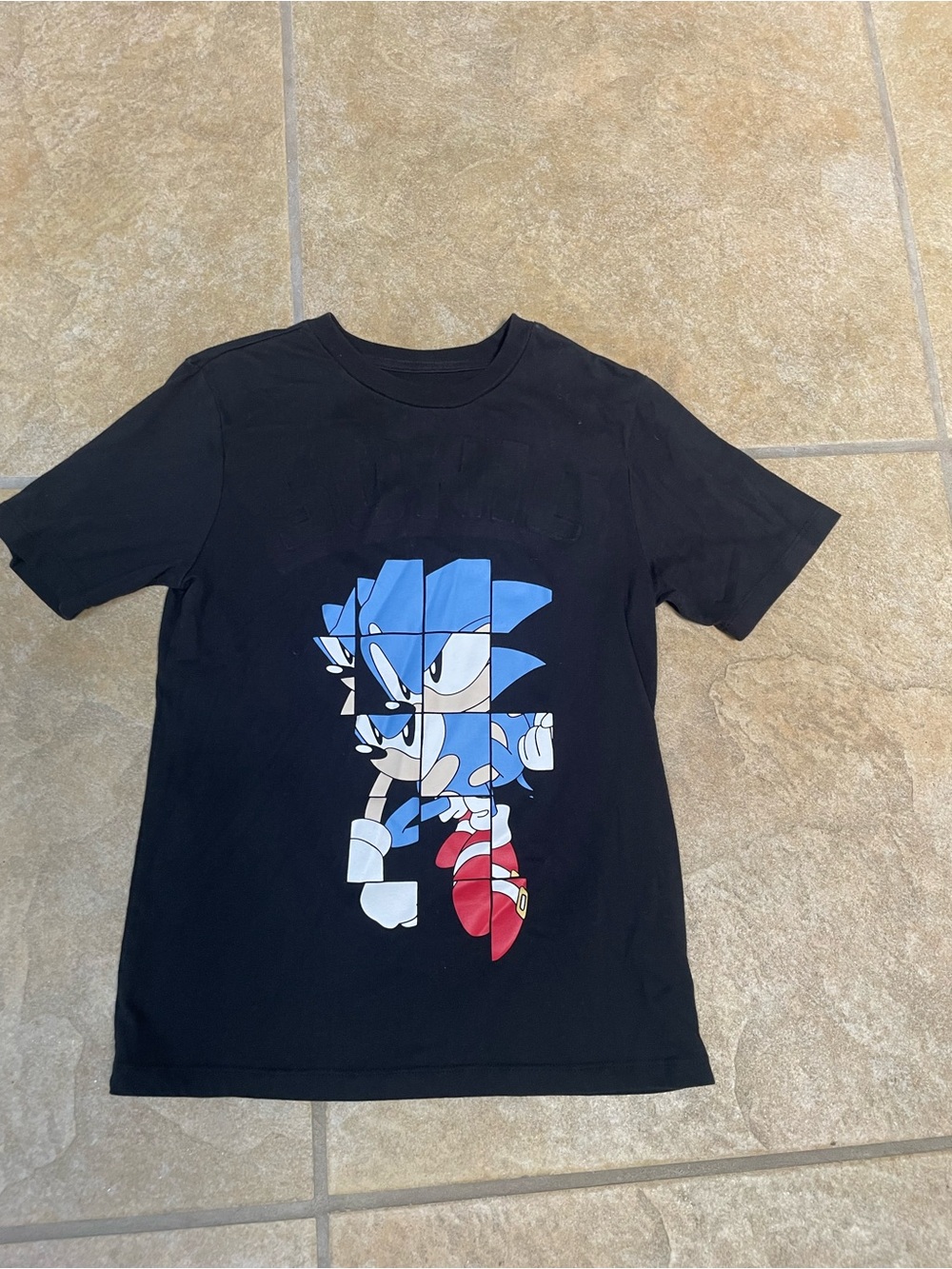 Kids Black Sonic Graphic T-Shirt